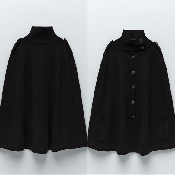 Zara Jackets & Coats Zara Knit Cape Coat Poshmark